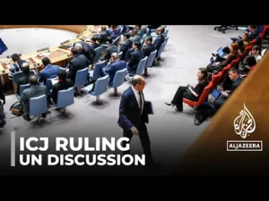 ICJ ruling on Gaza UN security council meets to discuss last week's verdict