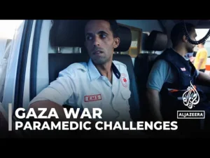 Intense fighting in southern Gaza makes it difficult for paramedics to do their jobs