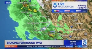 Rain begins to fall as atmospheric river makes it way into Southern California